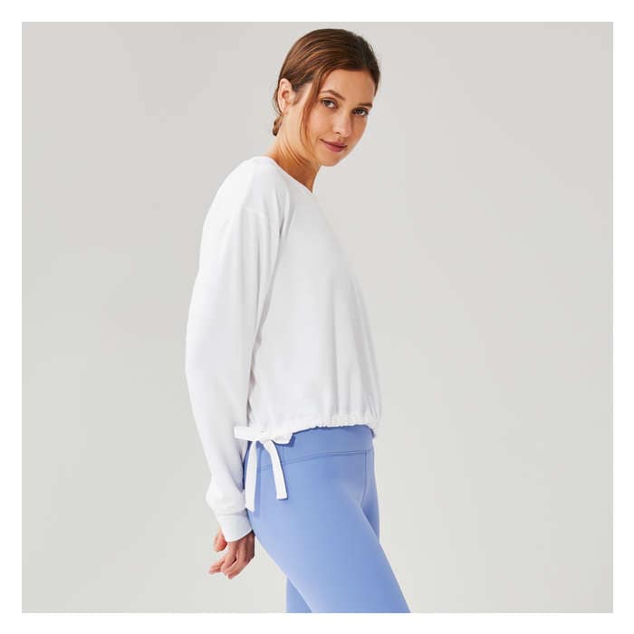 Aux Femmes Chandail sport court - Blanc