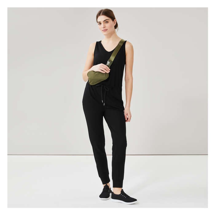 Women's Active Terry Jumpsuit - Black