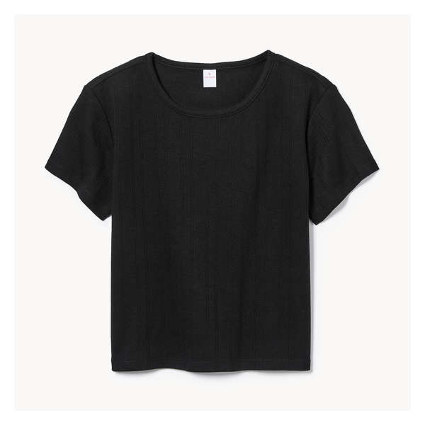 Crop Pajama T-Shirt - JF Black