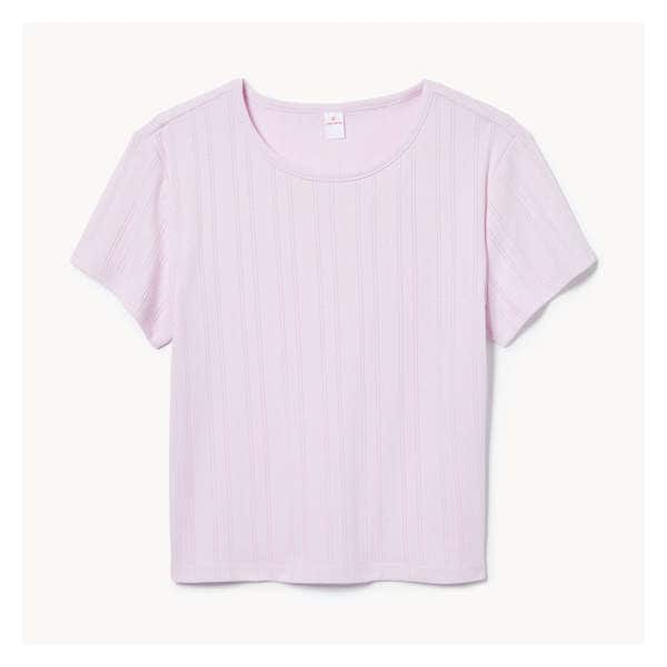 Crop Pajama T-Shirt - Pale Pink