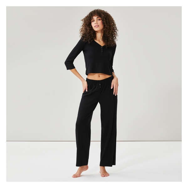 Pointelle Pajama Pant - JF Black