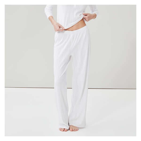 Pointelle Pajama Pant - White