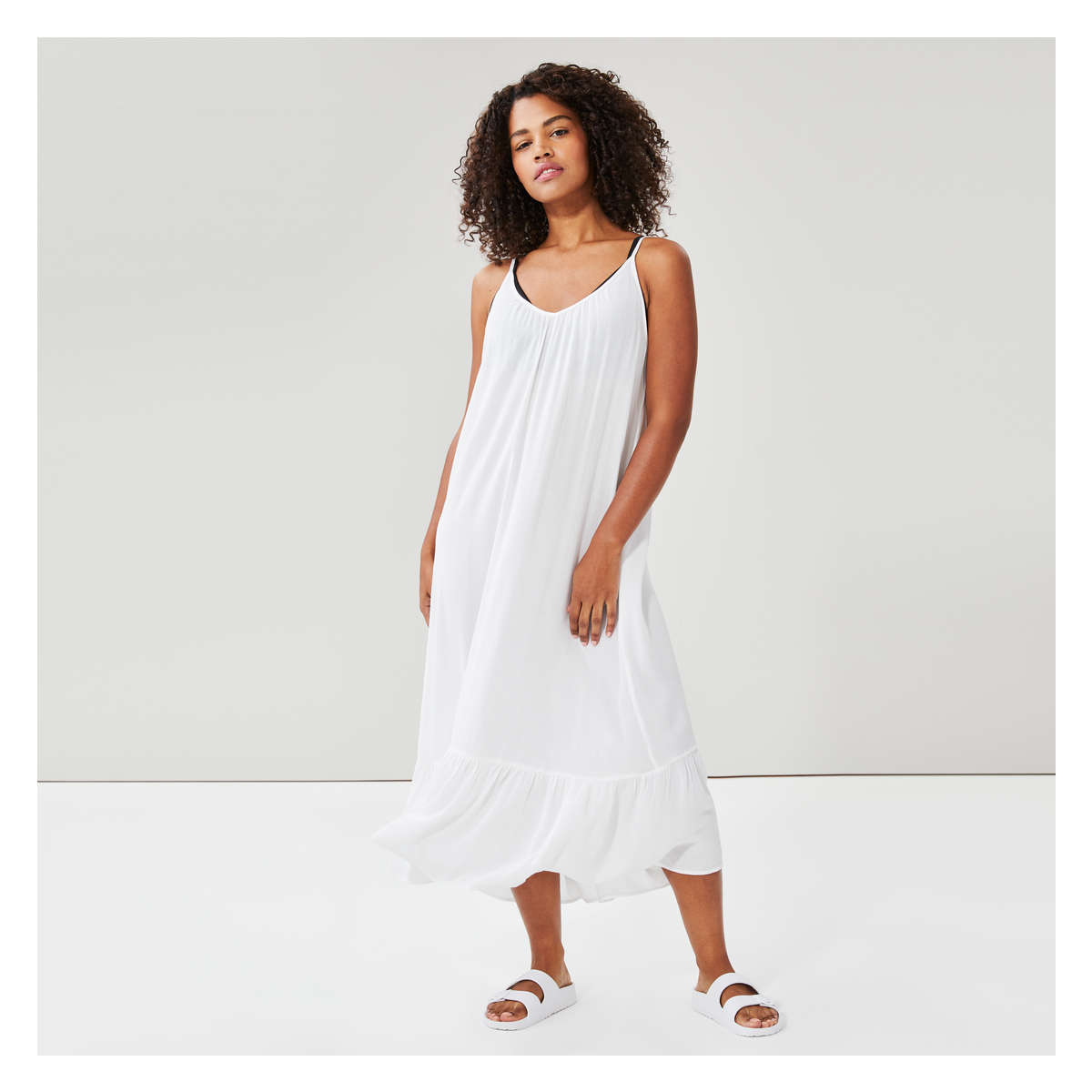 Woven Maxi Dress Cover-Up in White from Joe Fresh
