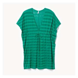 Knit Poncho Cover-Up - Green