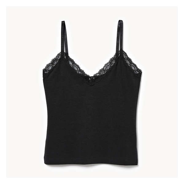 Modal Lace Sleep Tank - Onyx