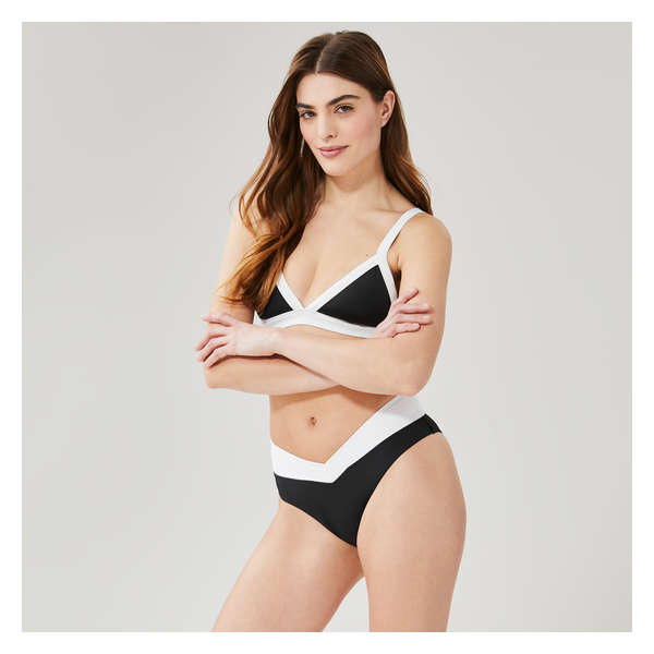 V-Waist Swim Bottom - Black