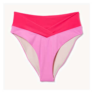 V-Waist Swim Bottom - Pink