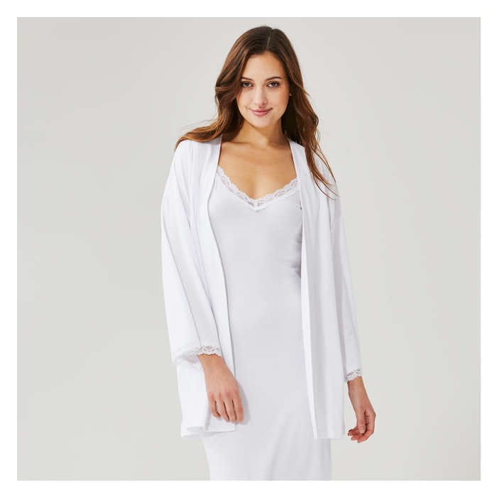 Women's Modal Lace Sleep Kimono