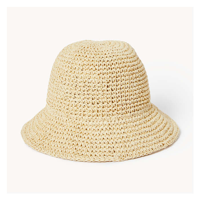 Women's Packable Straw Bucket Hat