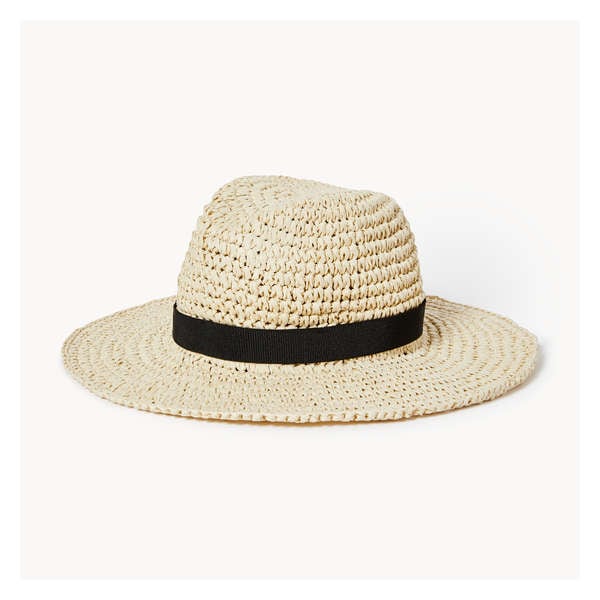 Packable Straw Hat - Beige