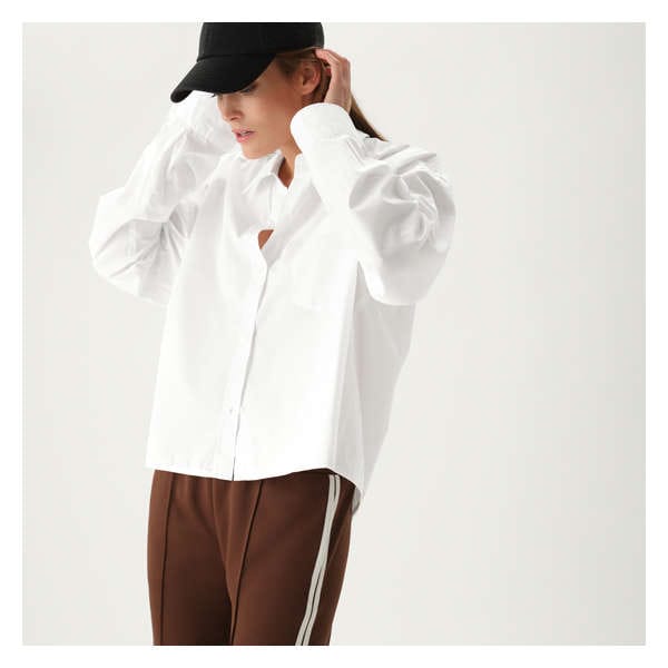 Poplin Button-Down Shirt - Bright White