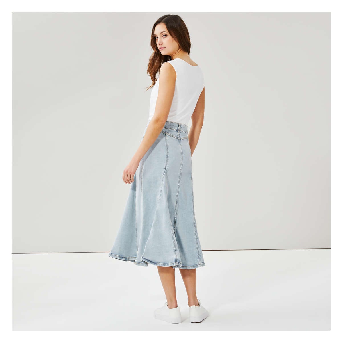 Denim Midi Skirt