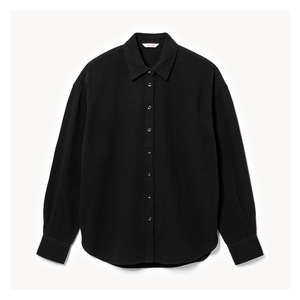Oversized Cotton Gauze Shirt - JF Black
