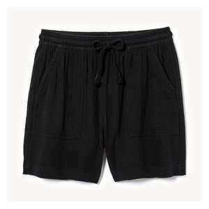 Cotton Gauze High Rise Short - JF Black