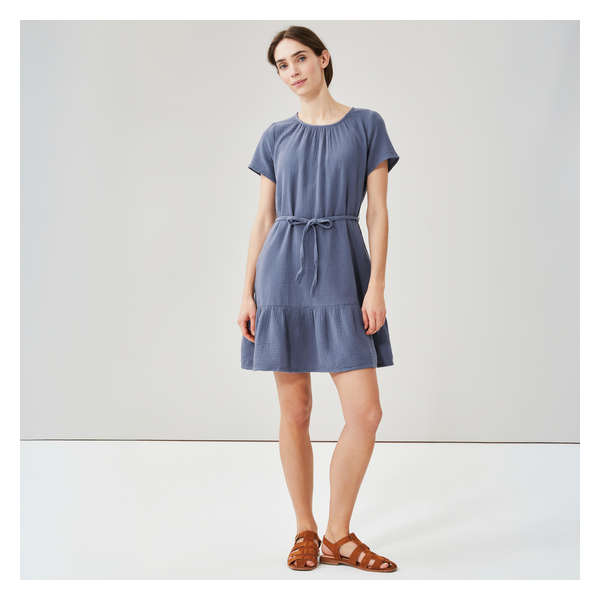Cotton Gauze Mini Dress - Indigo
