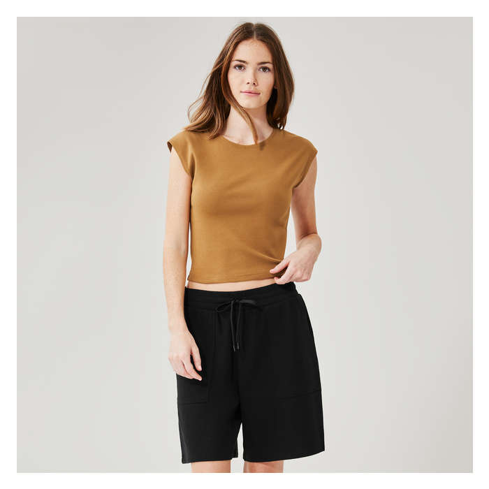 Women's Knit T-Shirt - Brown