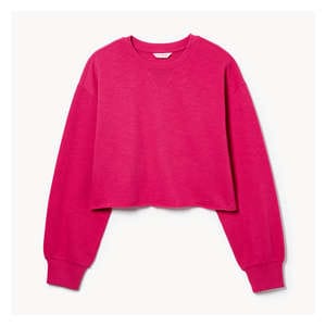 Crop Sweatshirt - Bright Pink