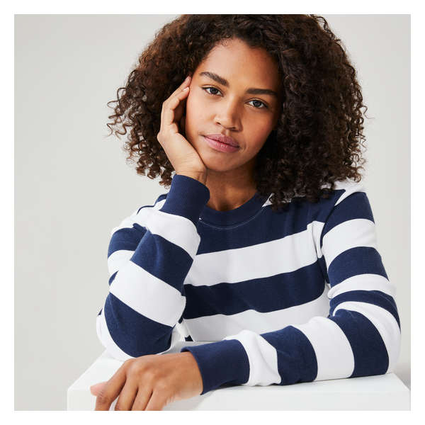 Stripe Sweatshirt - Navy