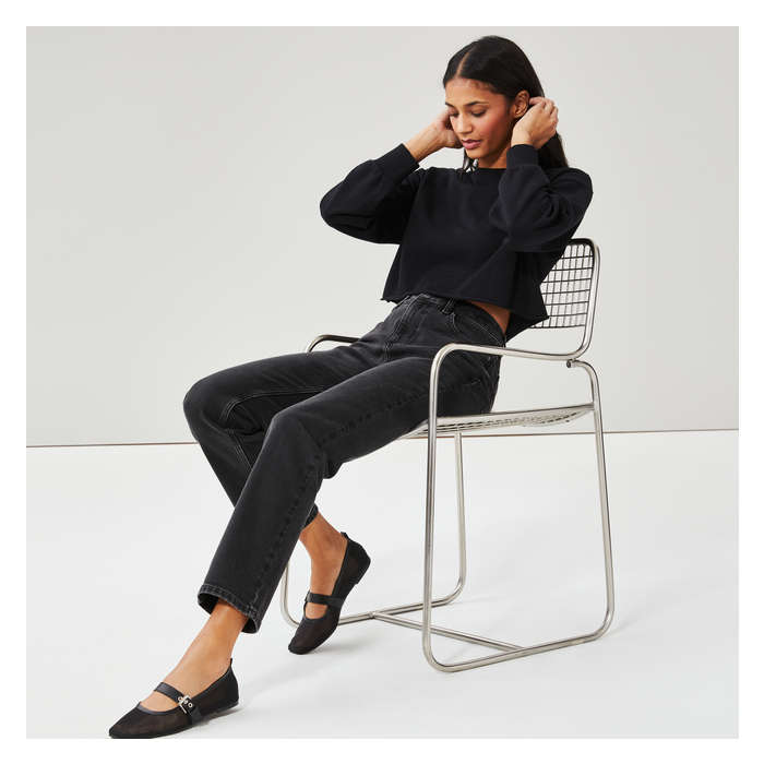 Women's Black Slim Straight Fit Jean