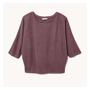 Dolman Sleeve Knit Top - Dark Purple