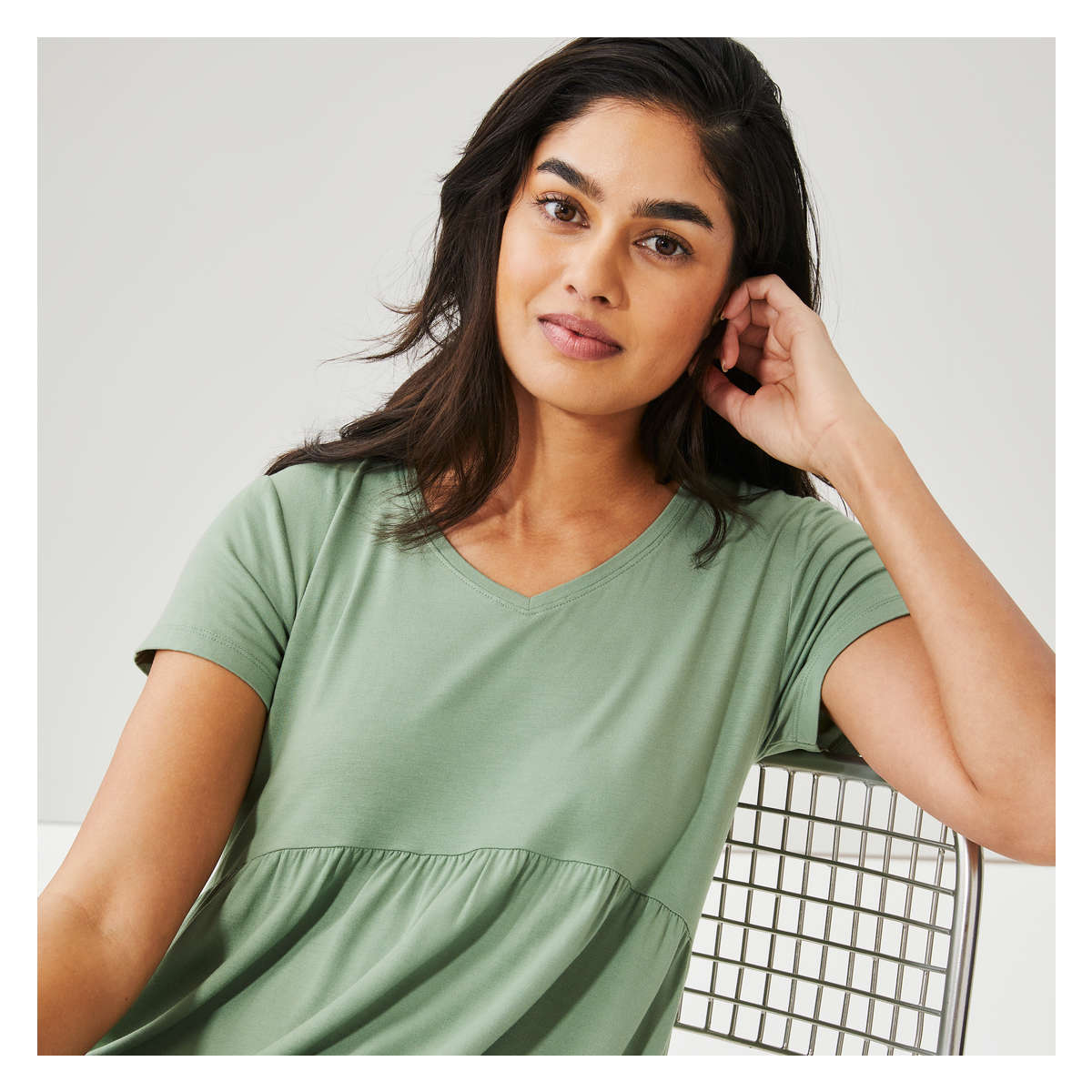 Mini T-Shirt Dress in Light Green from Joe Fresh