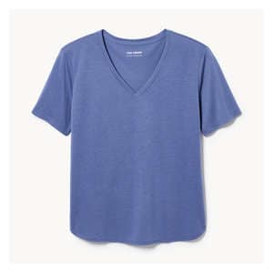 Relaxed V-Neck T-Shirt - Dusty Blue