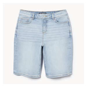 Light Wash Long Denim Short - Light Wash