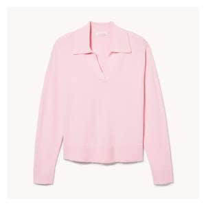 Collared Pullover - Pale Pink