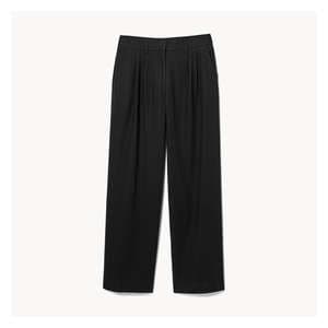 Linen Blend Pleated Trouser - JF Black