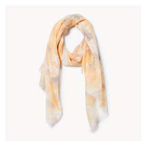 Watercolour Floral Scarf - Ecru