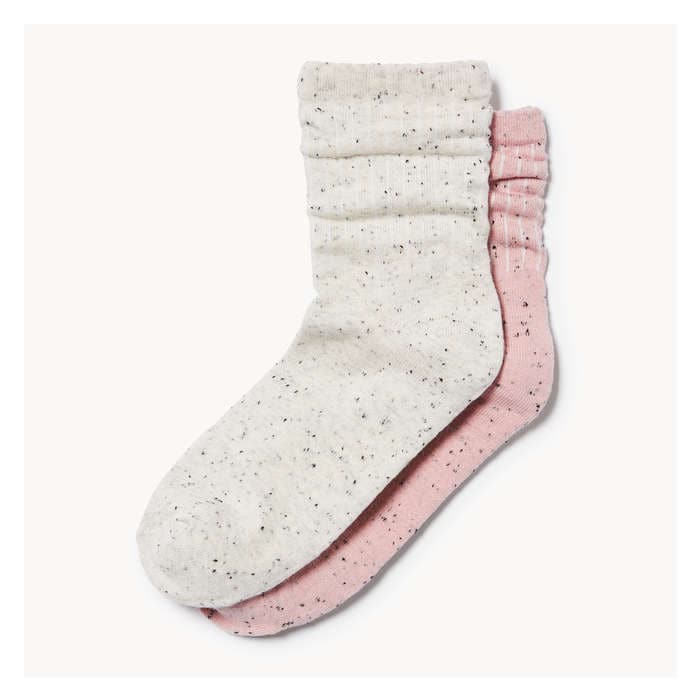 Women's 2 Pack Slouchy Quarter-Crew Socks
