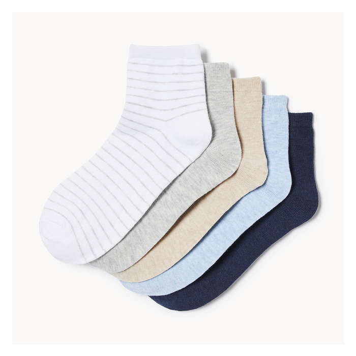 Women's 5 Pack Quarter-Crew Socks - Multi