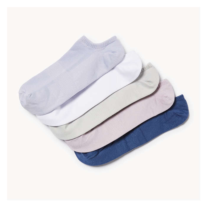 Women's 5 Pack No Show Socks - Blue