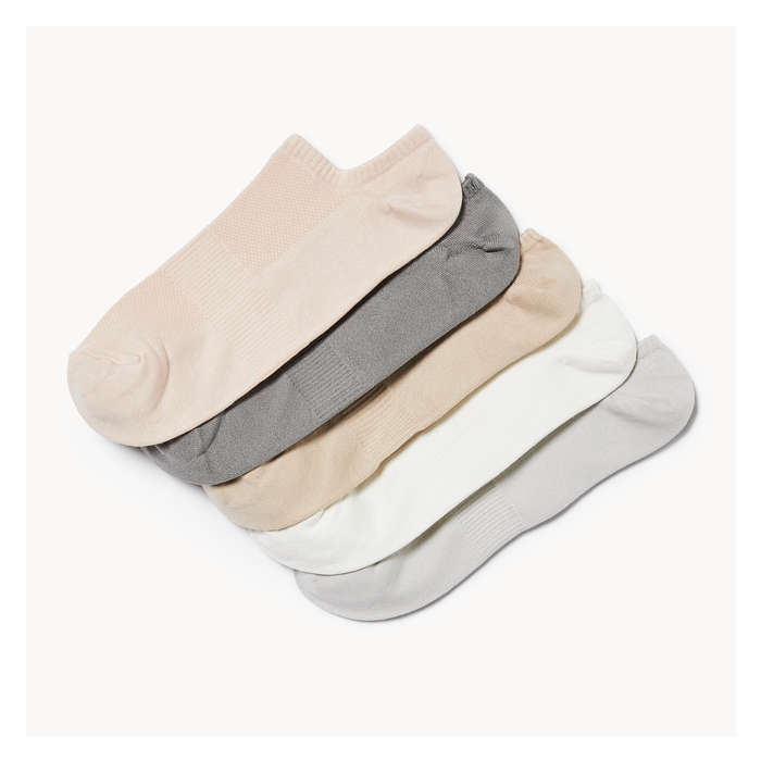 Women's 5 Pack No Show Socks - Multi