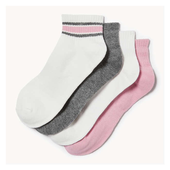 Women's 4 Pack Quarter-Crew Socks - Purple