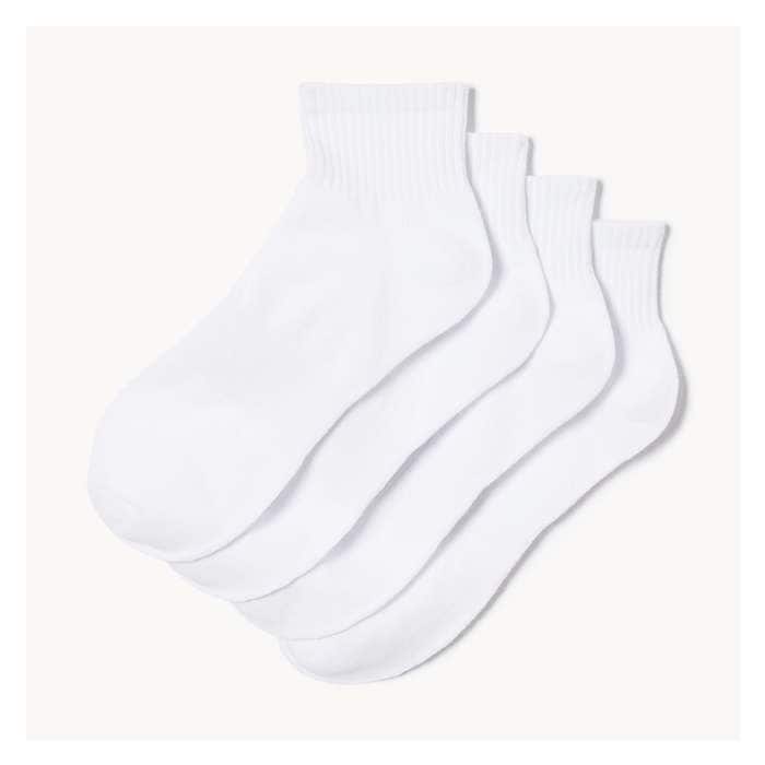 Women's 4 Pack Quarter-Crew Socks - White