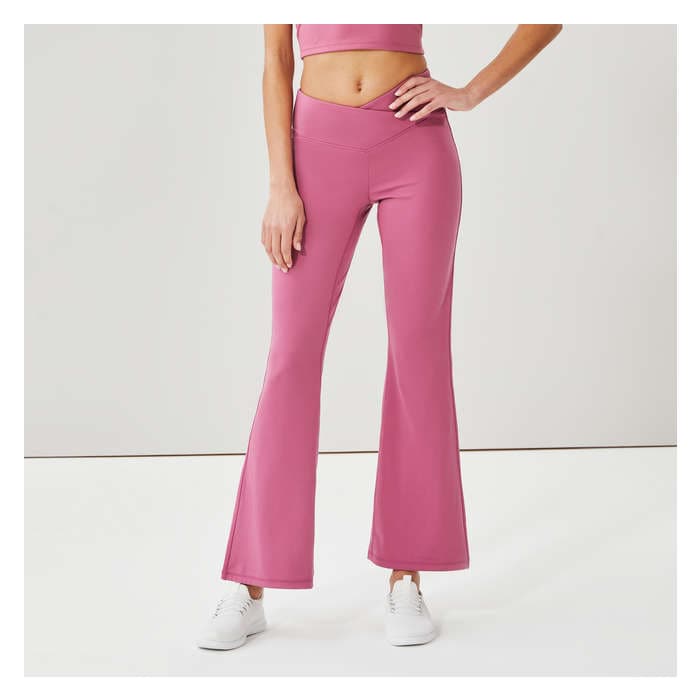 Women's Active Balance Slit Flare Legging - Mauve