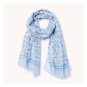 Printed Scarf - Blue