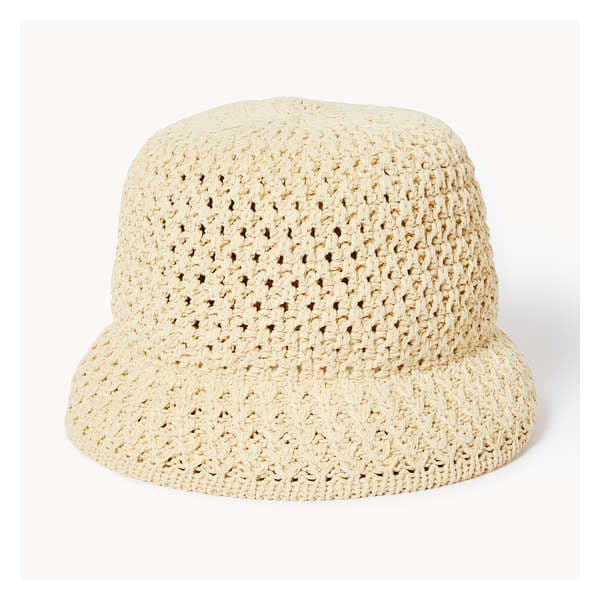 Knit Bucket Hat - Off White