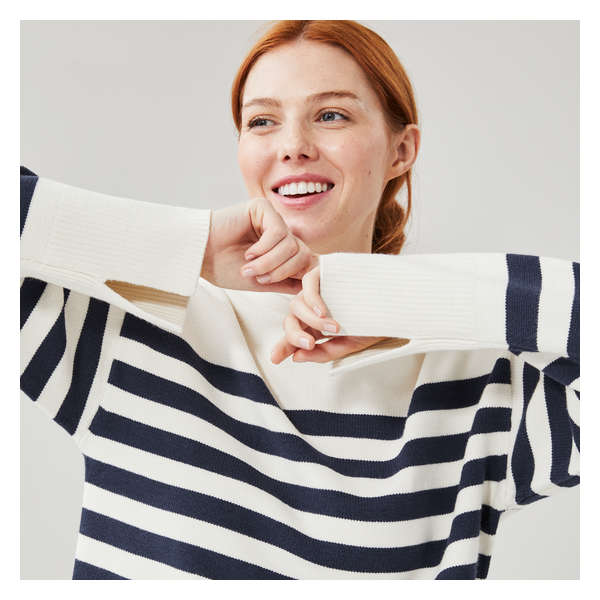 Stripe Pullover - Navy
