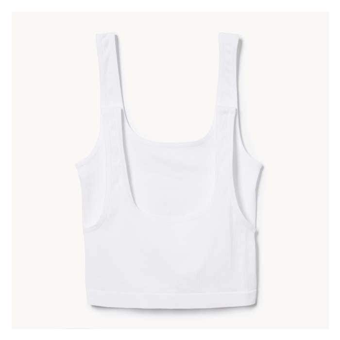 Women's 2 Pack Seamless Rib Bralette - White