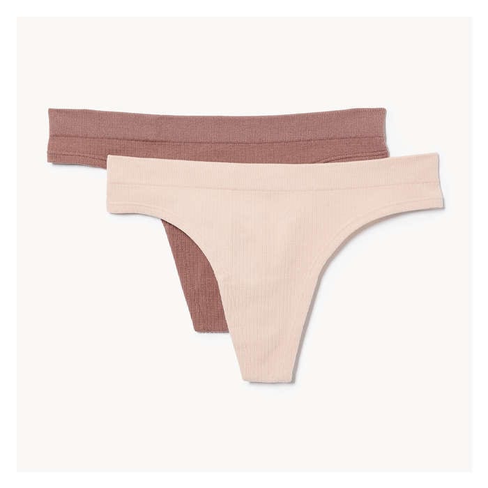 Women's 2 Pack Seamless Rib Thong