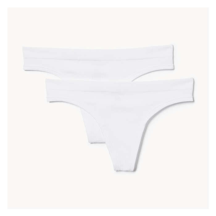 Women's 2 Pack Seamless Rib Thong