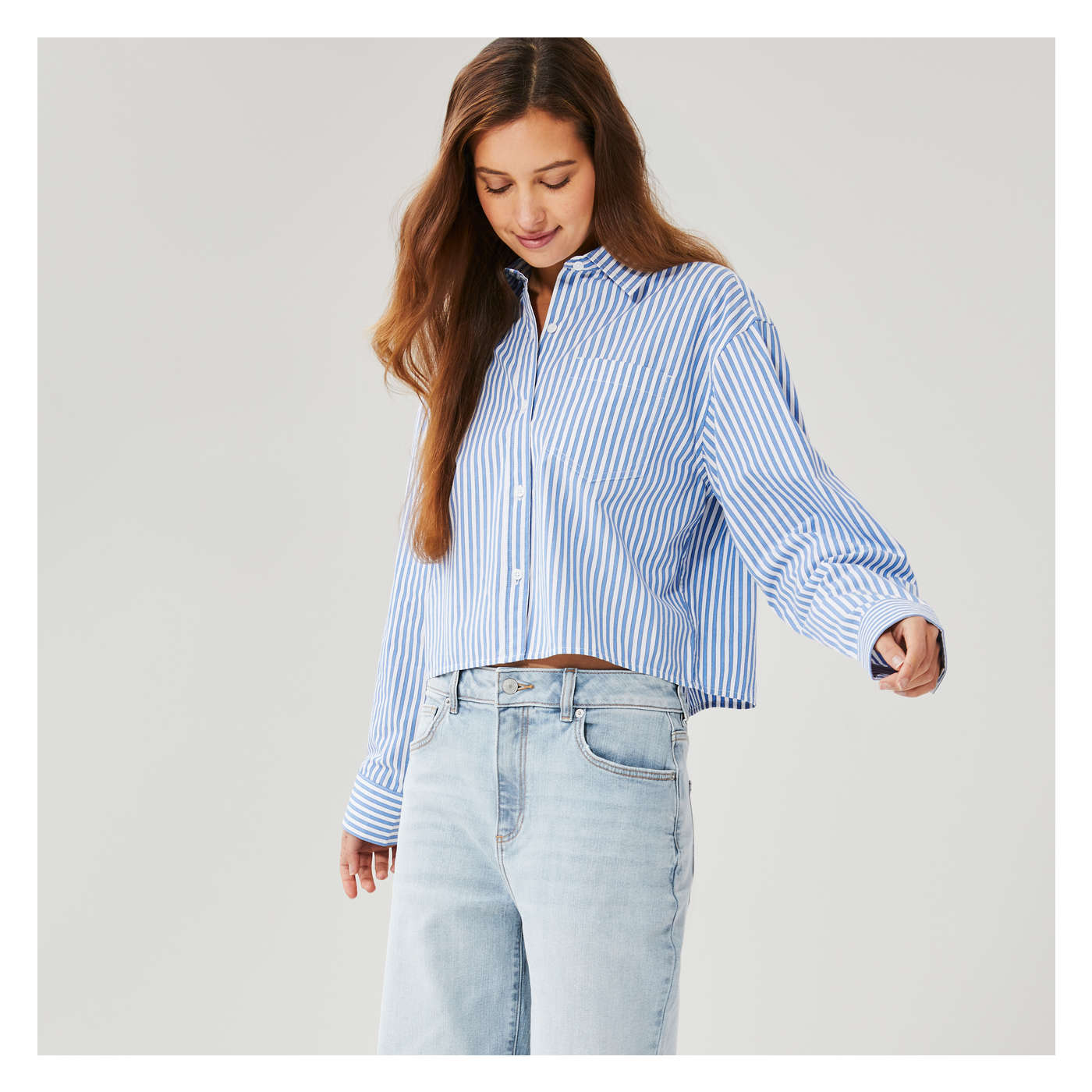 button front crop top forever 21