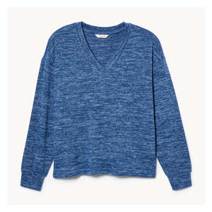Active V-Neck Pullover - Blue Mix