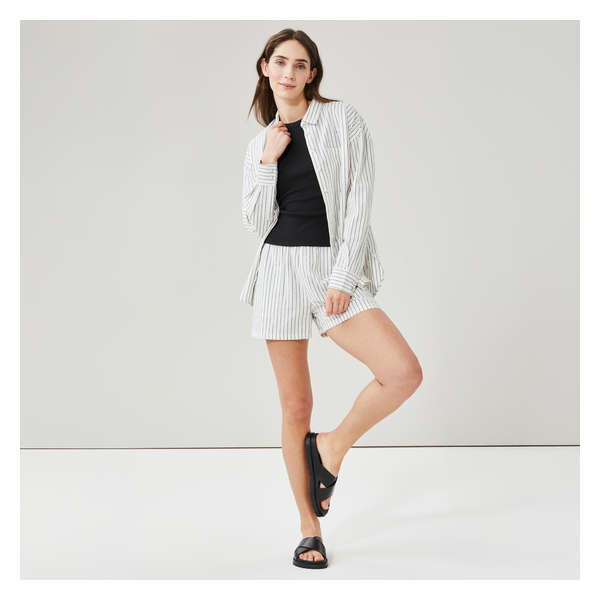 Oversized Button-Up Shirt - Off White