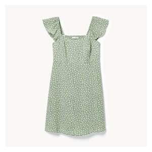 Flutter Sleeve Mini Dress - Light Green
