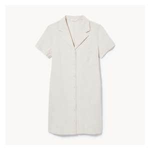 Linen Blend Mini Dress - Linen