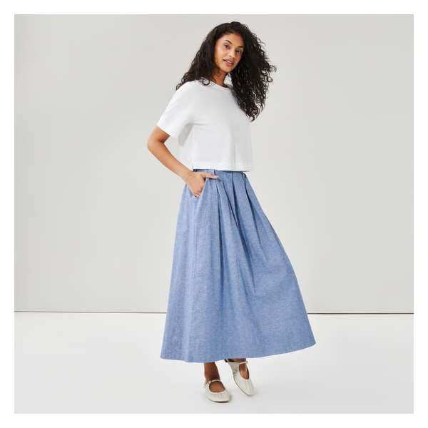 Pleated Skirt - Blue Mix