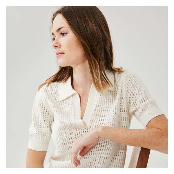 Short Sleeve Pullover - Cream